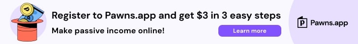 Register to Pawns.app and get $1 instantly! Make passive income online!